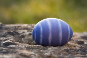 natural-colored Easter egg in the garden natural-colored Easter egg in the garden